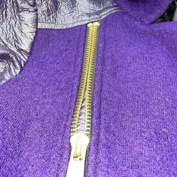 Nanette Lapore Moto Style Jacket in Royal Purple Wool and Polyurethane Body - Picture 7 of 14